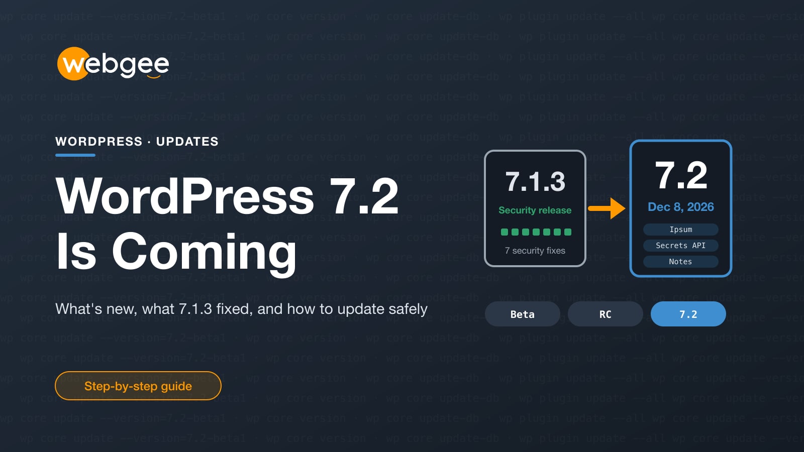 WordPress 7.2 Is Coming (and 7.1.3 Is a Security Release): What's New and How to Update Safely