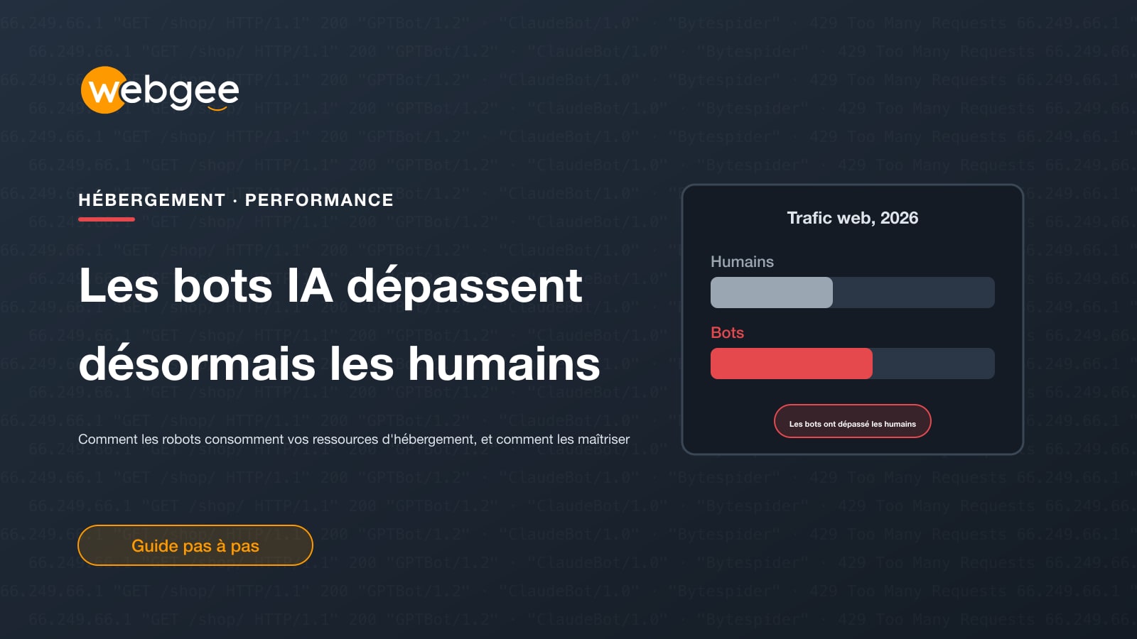 Les bots d'IA dépassent désormais les visiteurs humains : comment les robots d'exploration consomment vos ressources d'hébergement et comment les maîtriser
