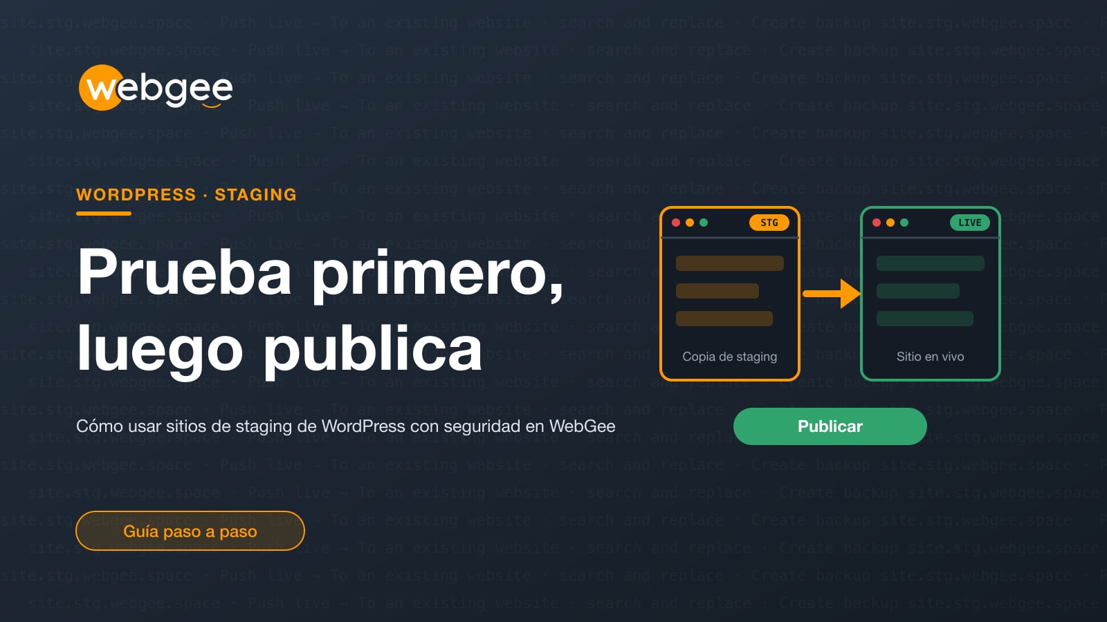 Sitios de staging en WordPress: prueba cambios con seguridad y publícalos
